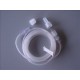 Extension set polyethylene lined PVC PE/PVC line DEHP free 200cm x 1.0mm id with slide clamp and rotating male luer lock